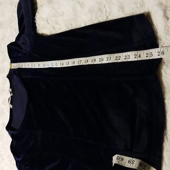 Soft Surroundings Tunic Top Womens Size Small Blue Velvet - Picture 11 of 12